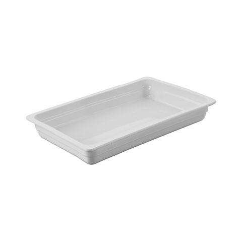 CHEF INOX GASTRONORM DISH PORCELAIN 1/1 SIZE 530x325x65mm (*93211*) =  1 X EACH