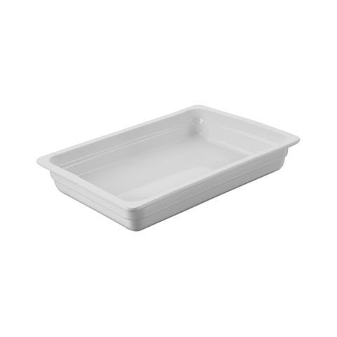 CHEF INOX GASTRONORM DISH PORCELAIN 2/3 SIZE 354x325x65mm (*93223*) =  1 X EACH