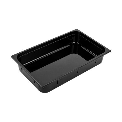 GASTRONORM PAN- POLYCARB 1/1 x 100mm12.6lt BLACK (*PC-11100BK*) = PACK OF 6 X EACHES