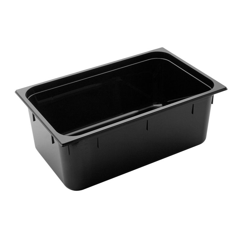 GASTRONORM PAN- POLYCARB 1/1 x 200mm25lt BLACK (*PC-11200BK*) = PACK OF 6 X EACHES