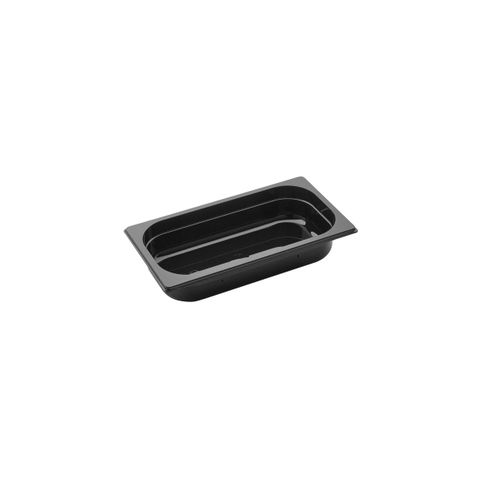 GASTRONORM PAN- POLYCARB 1/3 x 65mm2.25lt BLACK (*PC-13065BK*) = PACK OF 6 X EACHES