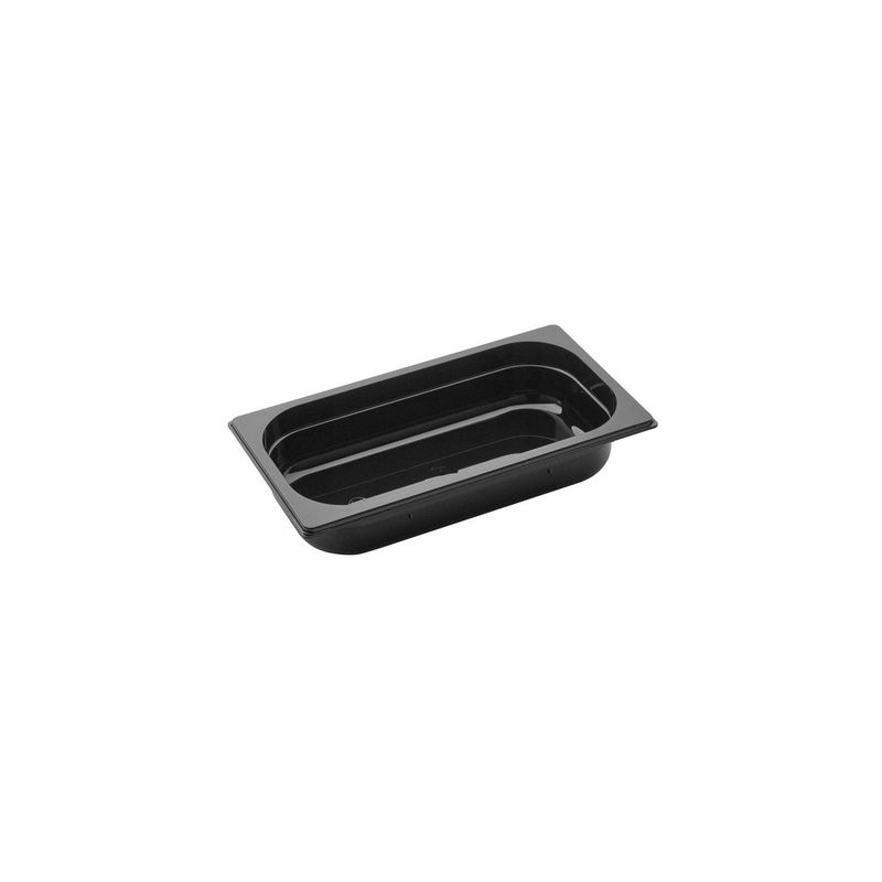 GASTRONORM PAN- POLYCARB 1/3 x 65mm2.25lt BLACK (*PC-13065BK*) = PACK OF 6 X EACHES