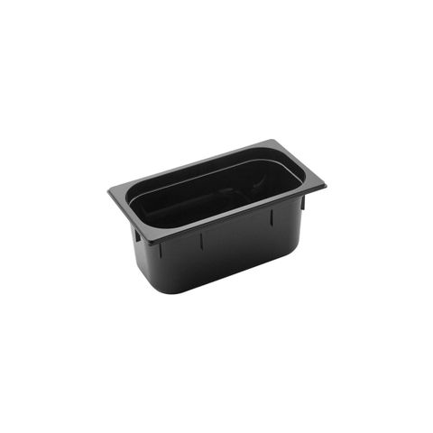 GASTRONORM PAN- POLYCARB 1/3 x 150mm5.5lt BLACK (*PC-13150BK*) = PACK OF 6 X EACHES