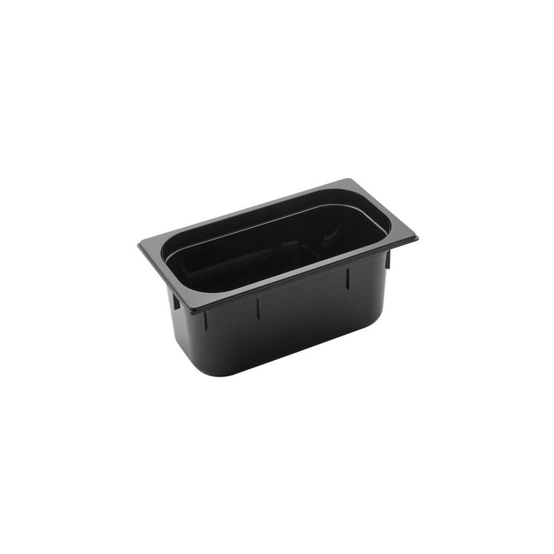 GASTRONORM PAN- POLYCARB 1/3 x 150mm5.5lt BLACK (*PC-13150BK*) = PACK OF 6 X EACHES