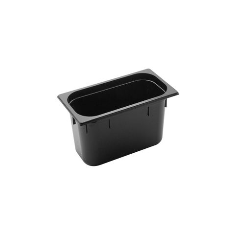 GASTRONORM PAN- POLYCARB 1/3 x 200mm7.25lt BLACK (*PC-13200BK*) = PACK OF 6 X EACHES