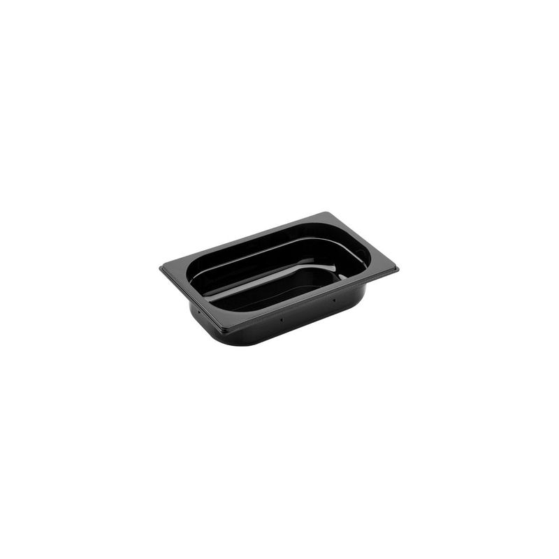 GASTRONORM PAN- POLYCARB 1/4 x 65mm1.5lt BLACK (*PC-14065BK*) = PACK OF 6 X EACHES