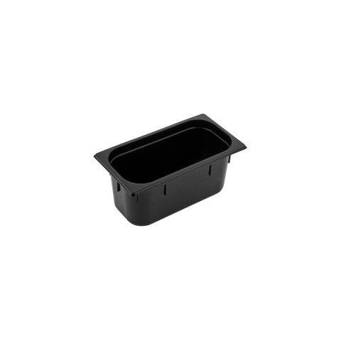 GASTRONORM PAN- POLYCARB 1/4 x 150mm3.5lt BLACK (*PC-14150BK*) = PACK OF 6 X EACHES