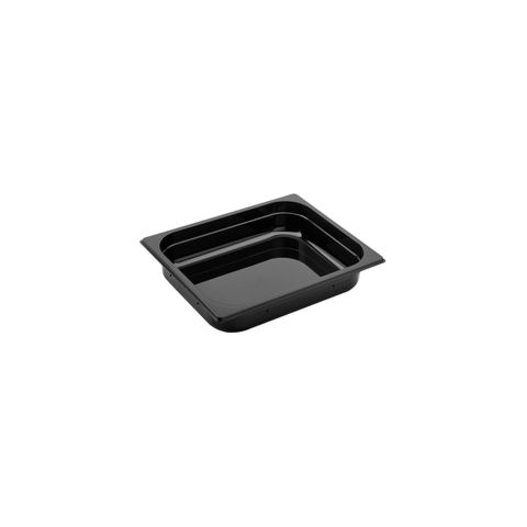 GASTRONORM PAN- POLYCARB 1/2 x 65mm3.5lt BLACK (*PC-12065BK*) = PACK OF 6 X EACHES