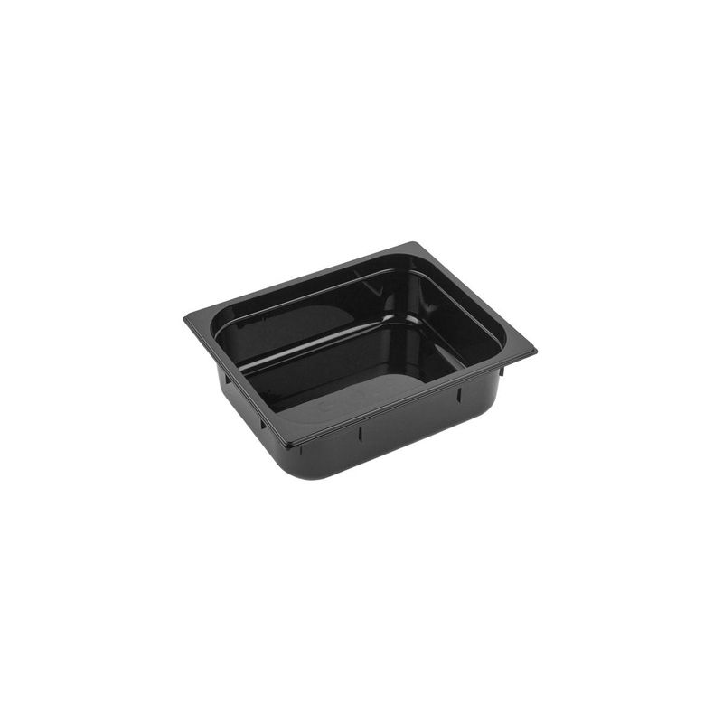 GASTRONORM PAN- POLYCARB 1/2 x 150mm8.5lt BLACK (*PC-12150BK*) = PACK OF 6 X EACHES