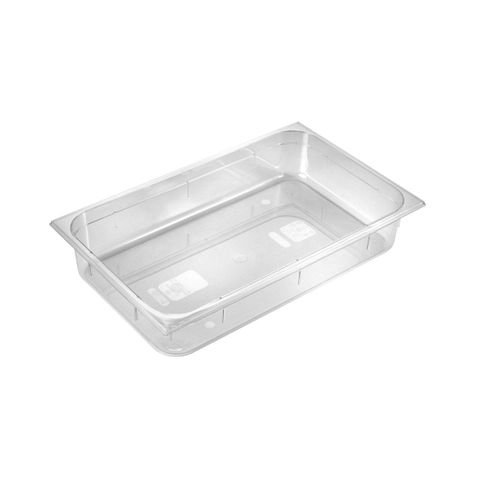 GASTRONORM PAN- POLYCARB 1/1 x 100mm12.6lt CLEAR (*PC-11100CL*) = PACK OF 6 X EACHES