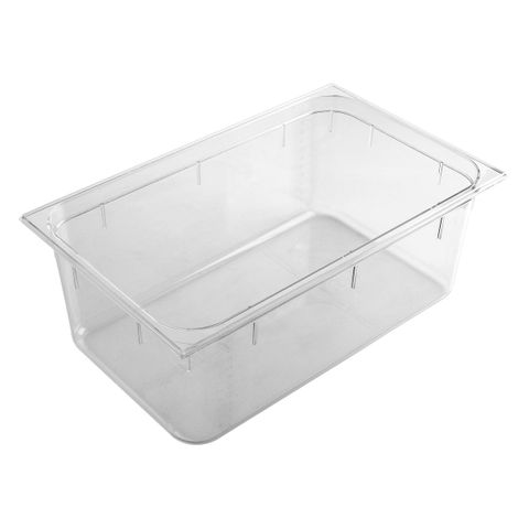 GASTRONORM PAN- POLYCARB 1/1 x 200mm25lt CLEAR (*PC-11200CL*) = PACK OF 6 X EACHES