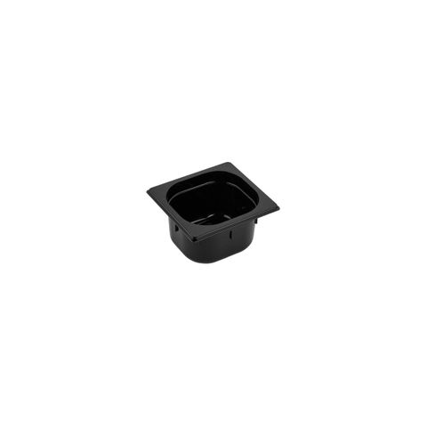 GASTRONORM PAN- POLYCARB 1/6 x 100mm1.5lt BLACK (*PC-16100BK*) = PACK OF 6 X EACHES