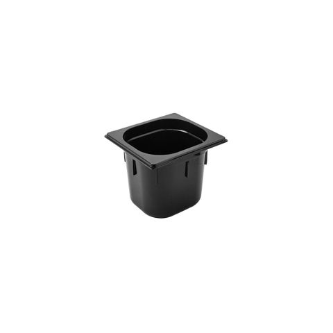 POLYCARBONATE BLACK GASTRONORM PAN-1/6 SIZE 150mm2.25l (*PC-16150BK*) = PACK OF 6 X EACHES