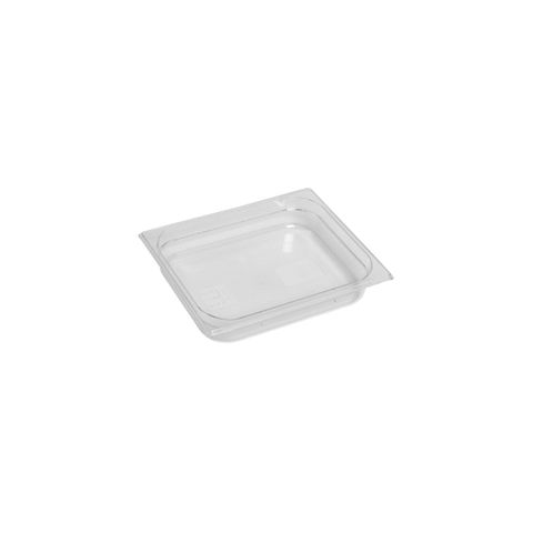 GASTRONORM PAN- POLYCARB 1/2 x 65mm3.5lt CLEAR (*PC-12065CL*) = PACK OF 6 X EACHES