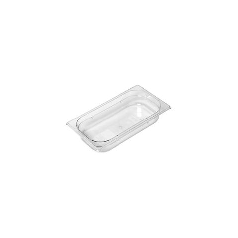 GASTRONORM PAN- POLYCARB 1/3 x 65mm2.25lt CLEAR (*PC-13065CL*) = PACK OF 6 X EACHES