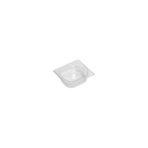 GASTRONORM PAN- POLYCARB 1/6 SIZE 65mm1.0lt CLEAR (*PC-16065CL*) = PACK OF 6 X EACHES