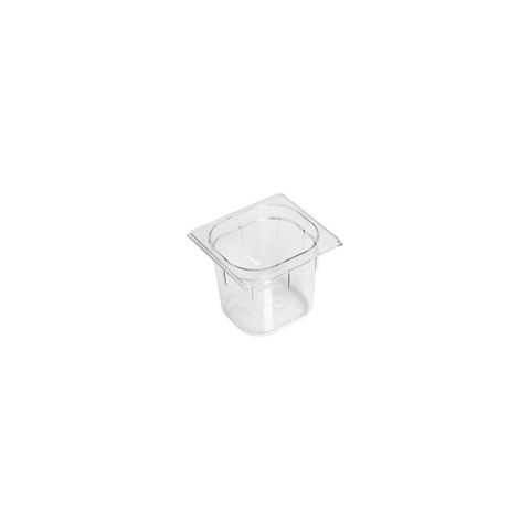POLYCARBONATE CLEAR GASTRONORM PAN-1/6 SIZE 150mm2.25l (*PC-16150CL*) = PACK OF 5 X EACHES