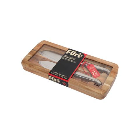 FURI-ACACIA EAST/WEST 2PC SANTOKU KNIFE SET, 17/13CM (41354) (*27165*) = PACK OF 3 X EACHES