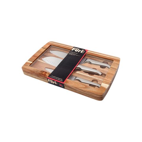 FURI-ACACIA EAST/WEST 3PC KNIFE SET, 20/17/15CM(41364) (*27166*) = PACK OF 3 X EACHES