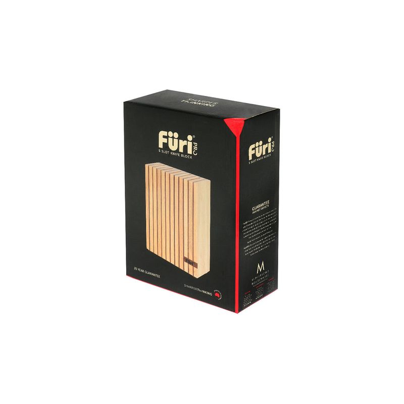 FURI-RUBBERWOOD 5 SLOT BLOCK SUIT UP TO 23CM LENGTH(41348) (*27110*) = PACK OF 4 X EACHES