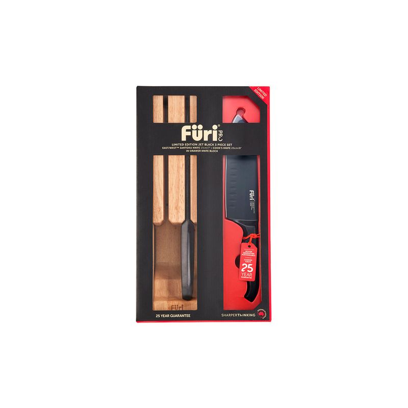 FURI PRO EAST/WEST RUBBERWOOD 3PC SET JET BLACK (41483) (*27235*) = PACK OF 3 X SETS
