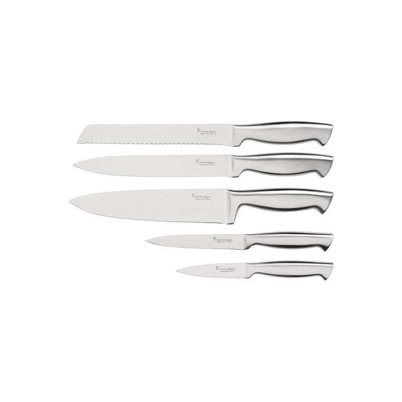 STANLEY ROGERS ACACIA BLACK KNIFE BLOCK SET 6PC (*SR41410*) = PACK OF 2 X SETS