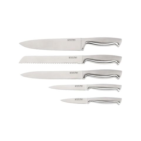 STANLEY ROGERS MODERN STEEL METALLIC MOCHA KNIFE BLK 6PC (*SR41418*) = PACK OF 2 X EACHES