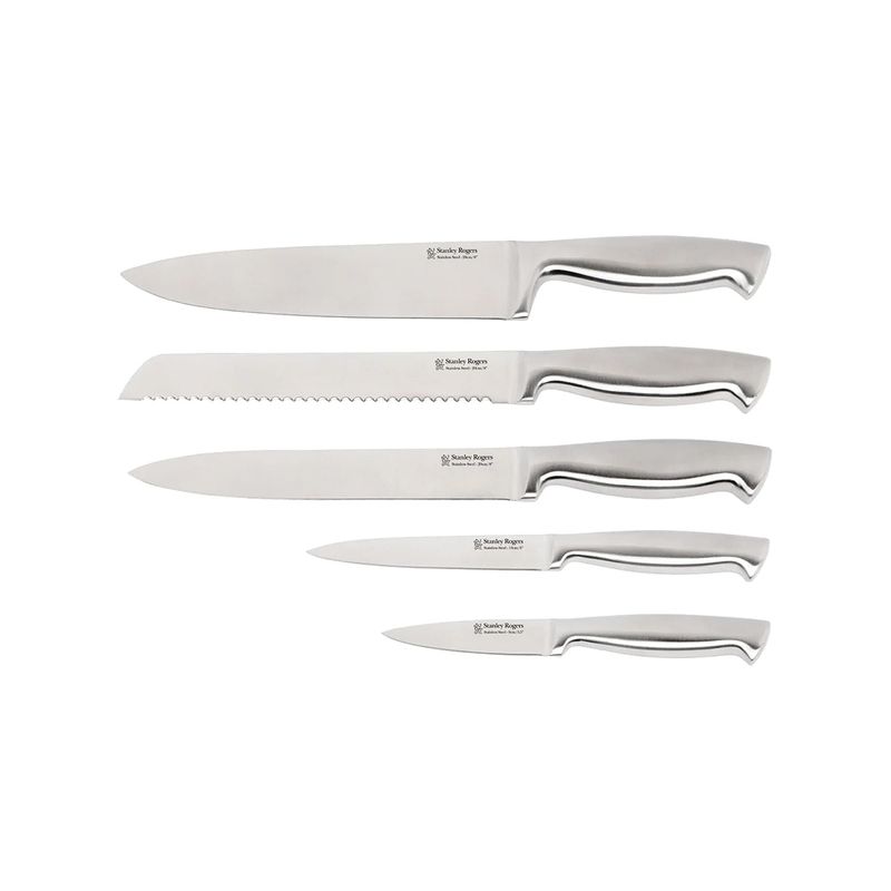 STANLEY ROGERS MODERN STEEL METALLIC MOCHA KNIFE BLK 6PC (*SR41418*) = PACK OF 2 X EACHES