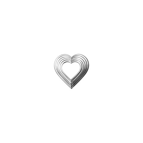 CHEF INOX CUTTER SET 6pc HEART TIN 50-90mm (*01904*) =  1 X SET