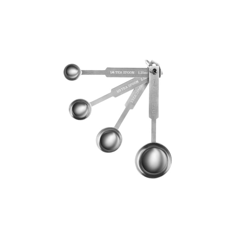 CHEF INOX MEASURING SPOON SET 4pc 18/8 1.25/2.25/5/15ml (*66468*) =  1 X EACH