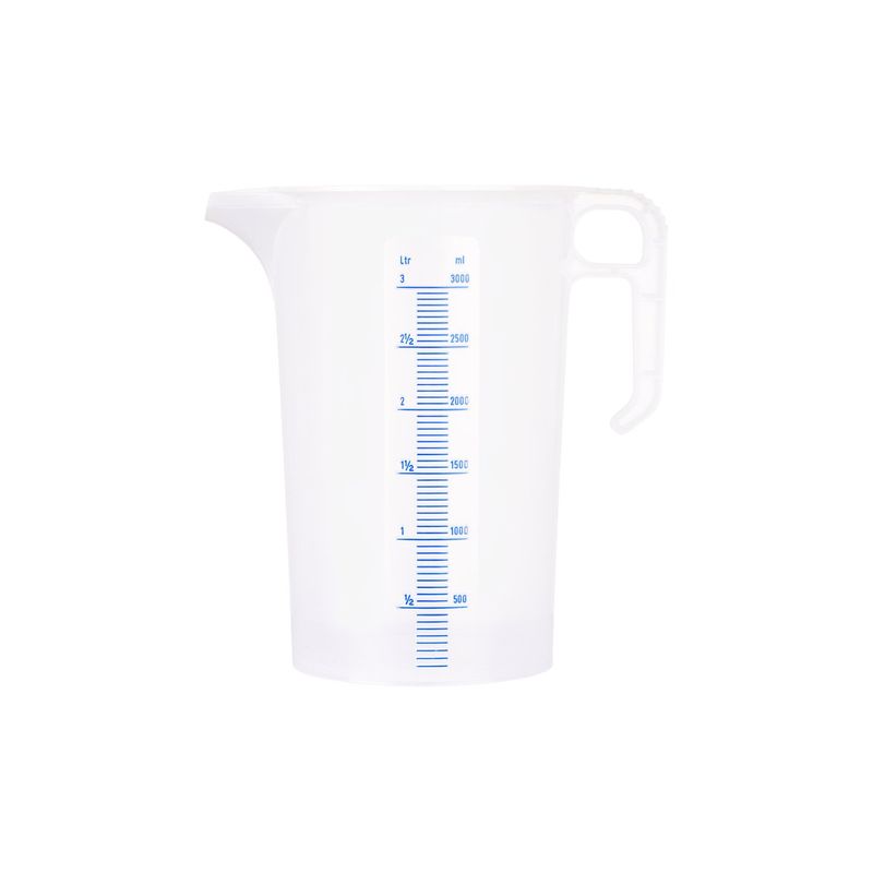 CHEF INOX BLUE SCALE PP THEMO MEASURING JUG-3.0lt (*31056*) =  1 X EACH