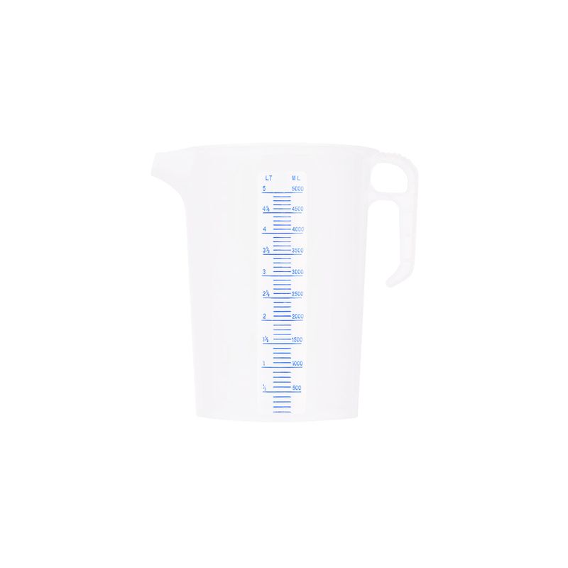 CHEF INOX BLUE SCALE PP THEMO MEASURING JUG-5.0lt (*31058*) =  1 X EACH