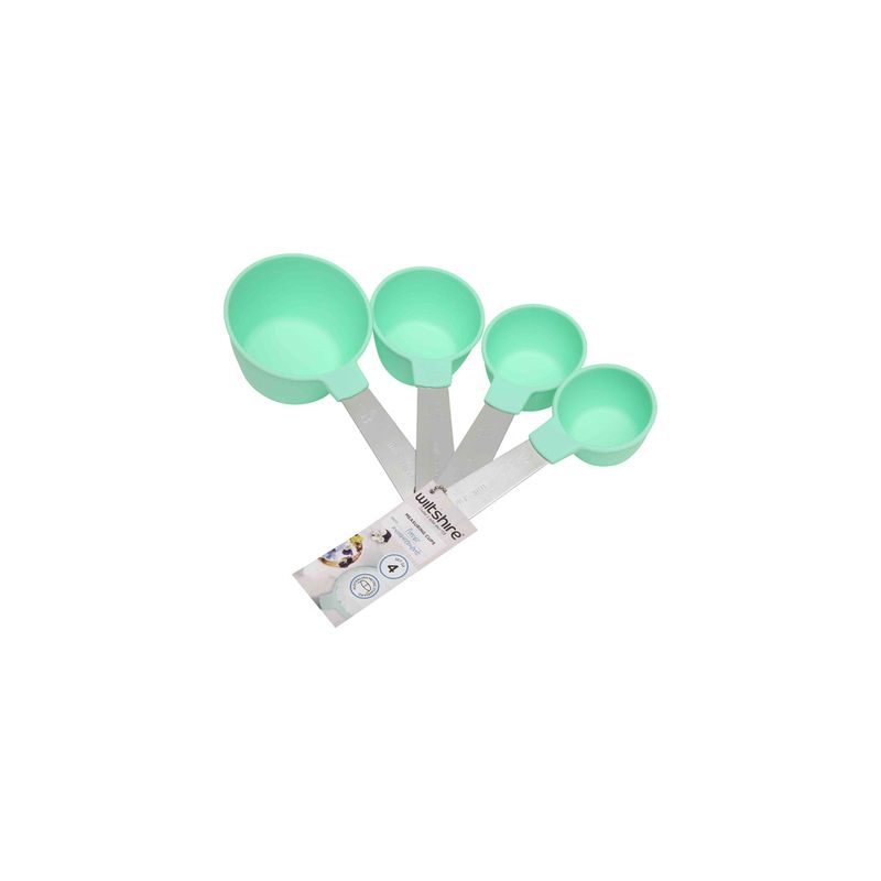 WILTSHIRE MEASURING CUPS-NYLON GREEN 4PC SET (1/4 CUP-1 CUP) (*WLT43428*) = PACK OF 4 X SETS