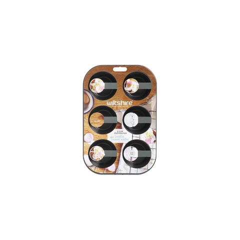 WILTSHIRE MUFFIN PAN-6 CUP EASYBAKE NON-STICK (*WLT9002MP*) = PACK OF 12 X EACHES