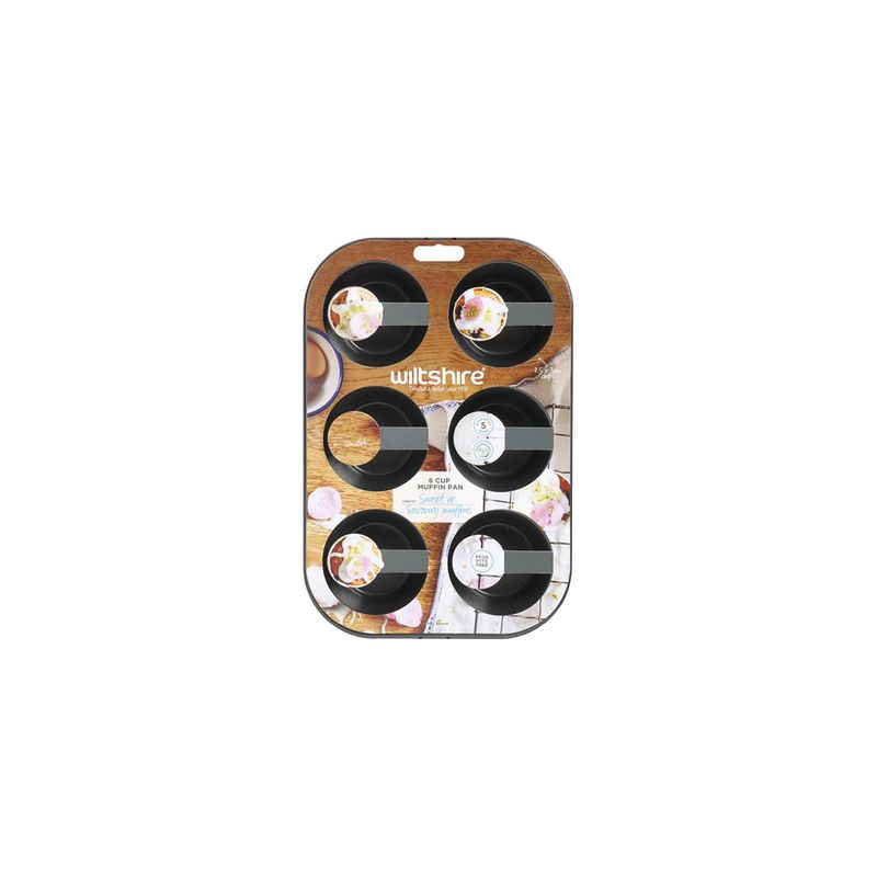 WILTSHIRE MUFFIN PAN-6 CUP EASYBAKE NON-STICK (*WLT9002MP*) = PACK OF 12 X EACHES