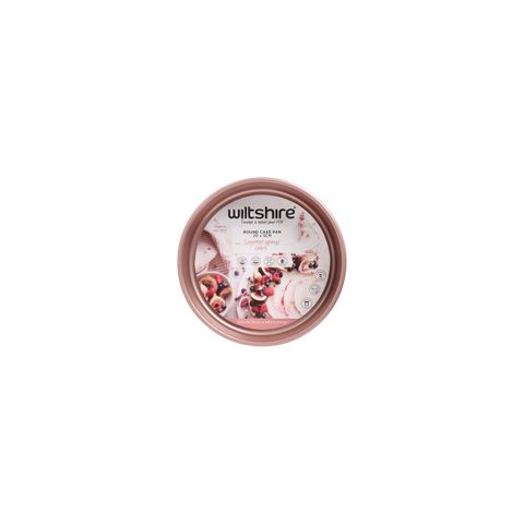 WILTSHIRE CAKE PAN-ROUND ROSE GOLD 200x50mm NON-STICK (*WLT40592*) = PACK OF 6 X EACHES