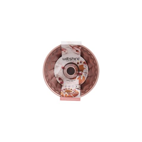 WILTSHIRE BUNDT PAN-ROUND ROSE GOLD  210x90mm NON-STICK (*WLT40829*) = PACK OF 6 X EACHES