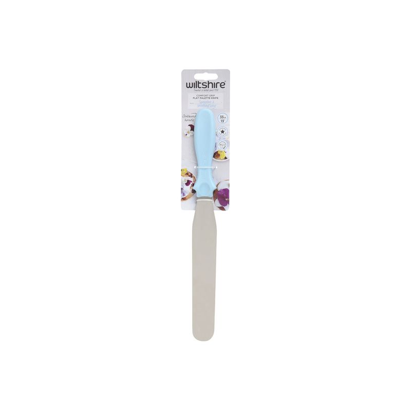 WILTSHIRE SPATULA-S/S 330mm w/BLUE HANDLE (*WLT40374*) = PACK OF 6 X EACHES