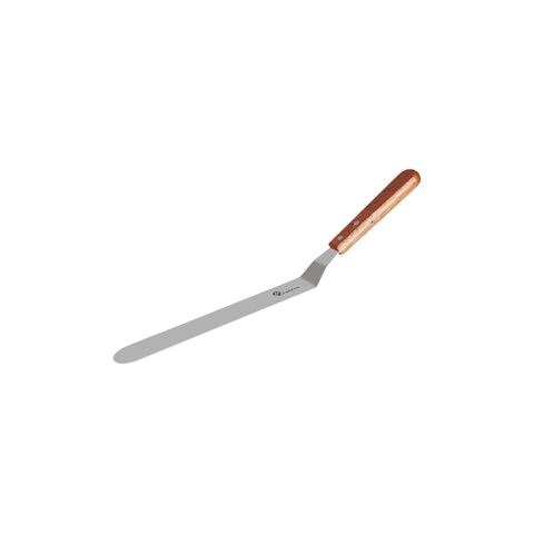 CHEF INOX SPATULA CRANK S/S w/WOODEN HDL 250x39mm 10"/380mm (*22310*) =  1 X EACH