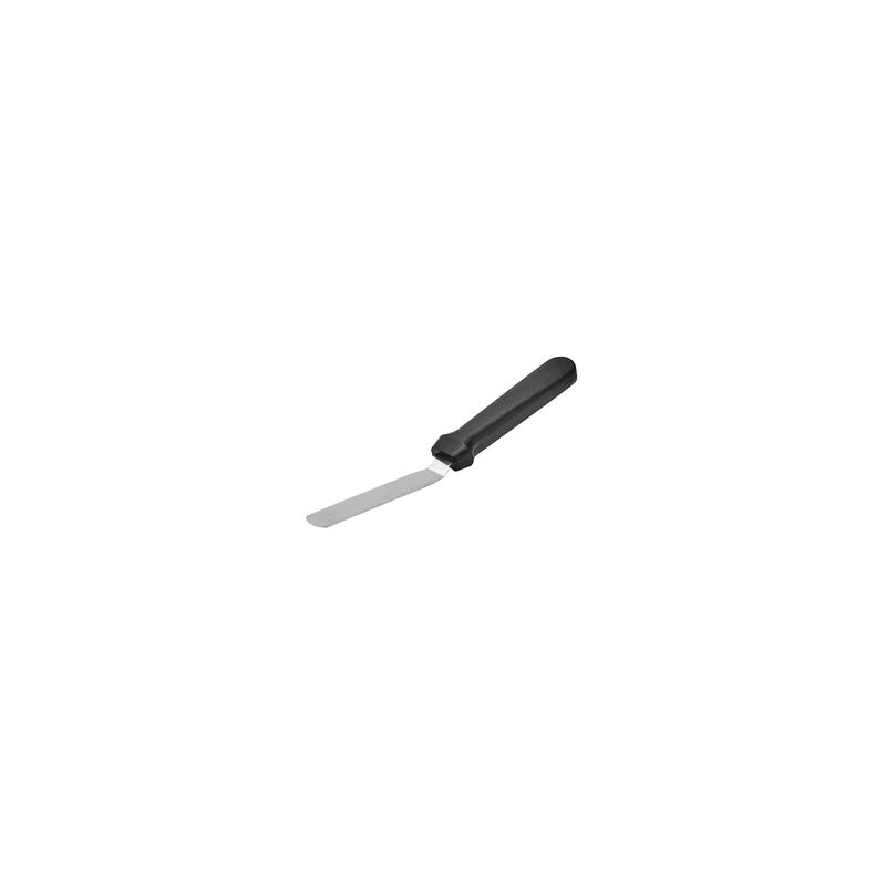 CHEF INOX SPATULA/PALLET KNIFE CRANKED100x18x228mm BLK HDL (*22406*) = PACK OF 12 X EACHES