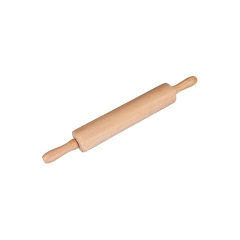 CHEF INOX ROLLING PIN WOOD w/S/S BALL BEARINGS 70x330xmm (*03653*) =  1 X EACH