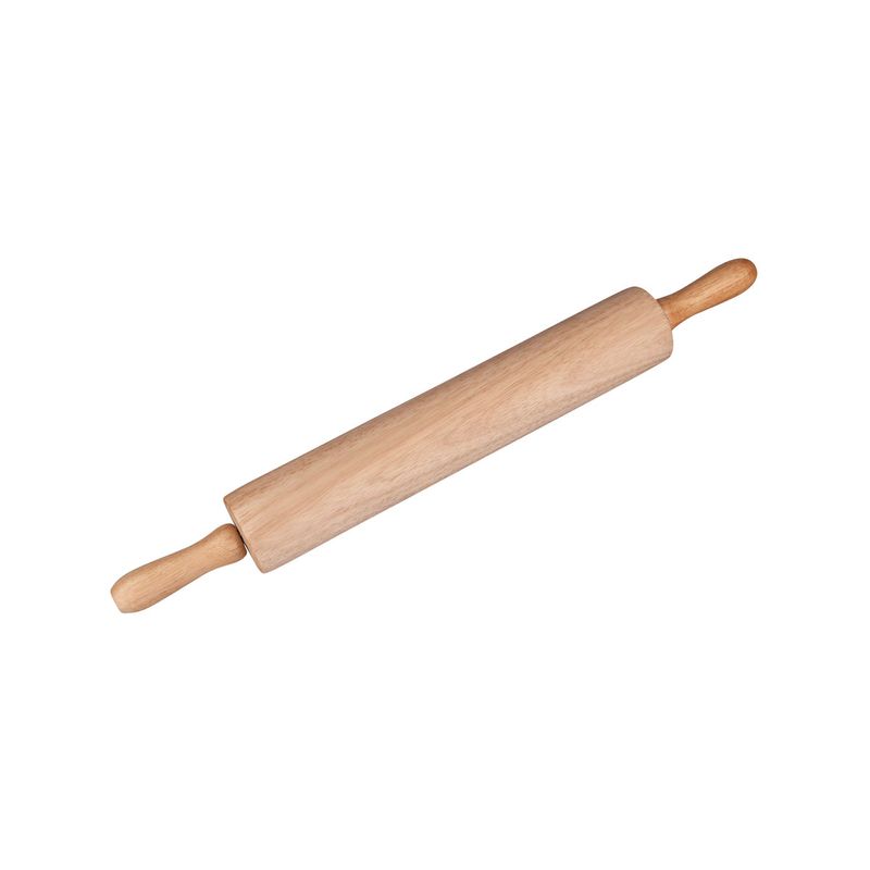 CHEF INOX ROLLING PIN WOOD w/S/S BALL BEARINGS 70x380mm (*03655*) =  1 X EACH