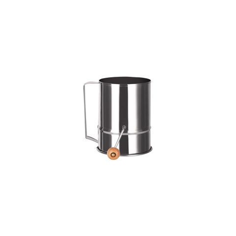 CHEF INOX FLOUR SIFTER CRANK HDL 18/10 5 CUP 105x145mm (*39395*) =  1 X EACH