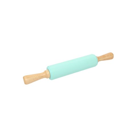 WILTSHIRE ROLLING PIN-SILICONE 385mm w/WOOD HANDLES (*WLT44022*) = PACK OF 4 X EACHES