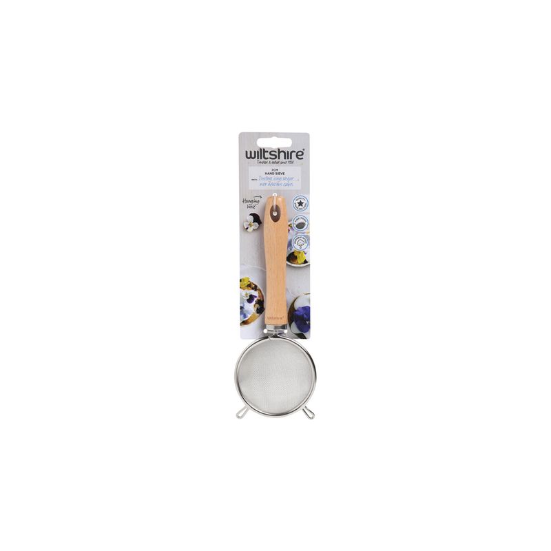 WILTSHIRE STRAINER 70mm w/BEECHWOOD HANDLE (*WLT40496*) = PACK OF 6 X EACHES