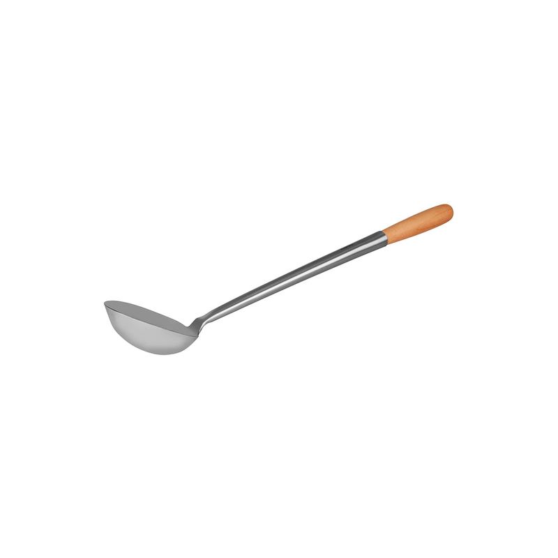 CHEF INOX LADLE S/S w/WOODEN HANDLE 125x410mm (*21022*) = PACK OF 4 X EACHES