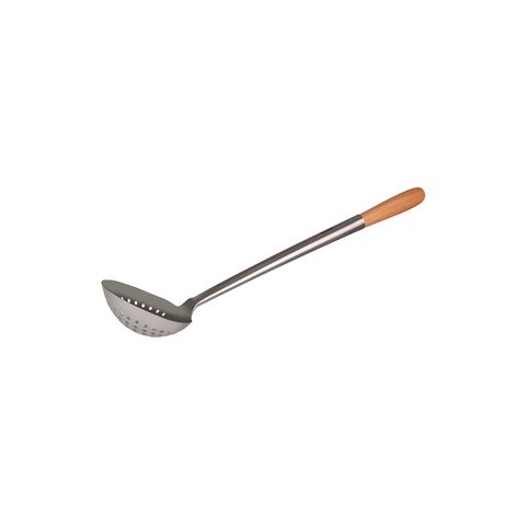 CHEF INOX BOWL SKIMMER S/S WOODEN HANDLE 145x405mm (*21032*) = PACK OF 4 X EACHES