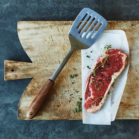 STANLEY ROGERS SLOTTED TURNER-S/S w/BLACK WALNUT HANDLE (*SR44038*) = PACK OF 4 X EACHES