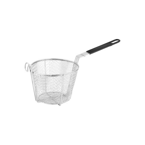 CHEF INOX FRY BASKET ROUND CHROME PLATED 250xH140/HLD210mm (*02725*) =  1 X EACH
