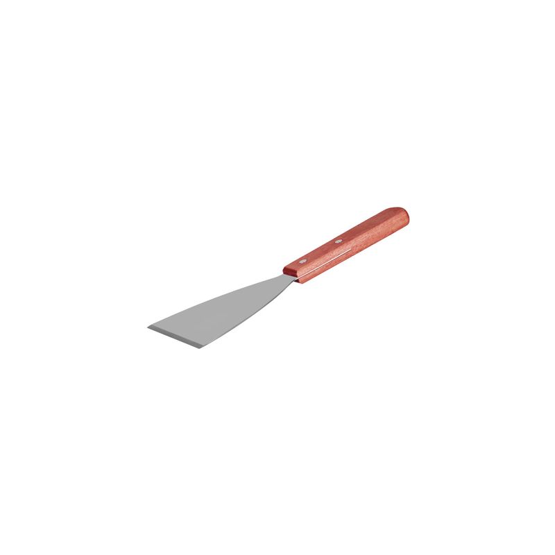 CHEF INOX PAN SCRAPER 18/0 w/WOOD HDL 100x120x220mm (*03028*) = PACKET OF 12 X EACHES